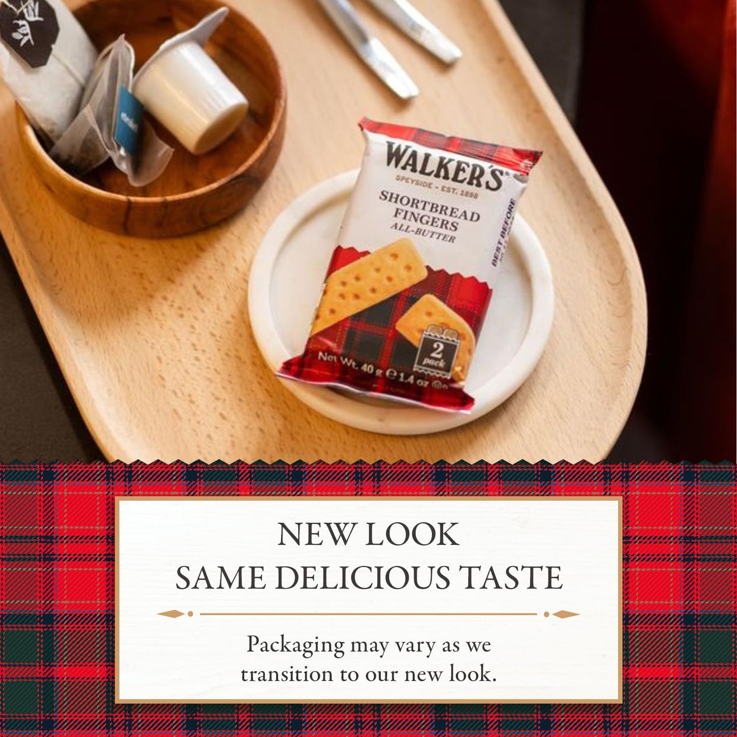 Walkers All-Butter Shortbread Fingers - 2-Count Snack Packs (Pack of 24) - Authentic Shortbread Cookies from Scotland