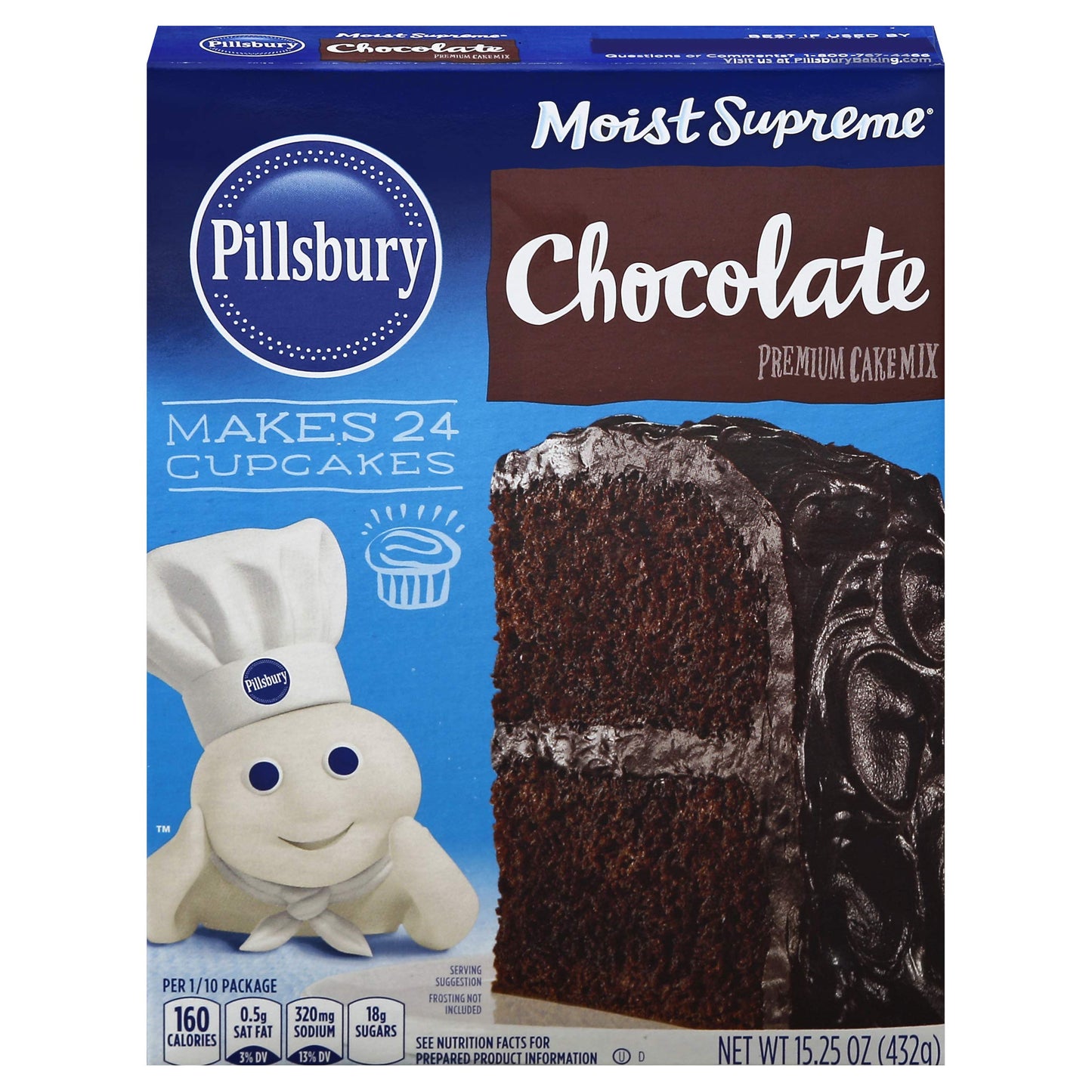 Pillsbury Moist Supreme Chocolate Top-Grade Cake Mix  15.25-Ounce