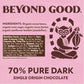 Beyond Good 70% Dark Chocolate Melts, 7oz Pack | Gluten Free, Organic, Vegan, Kosher, Non-GMO, Single Origin Uganda
