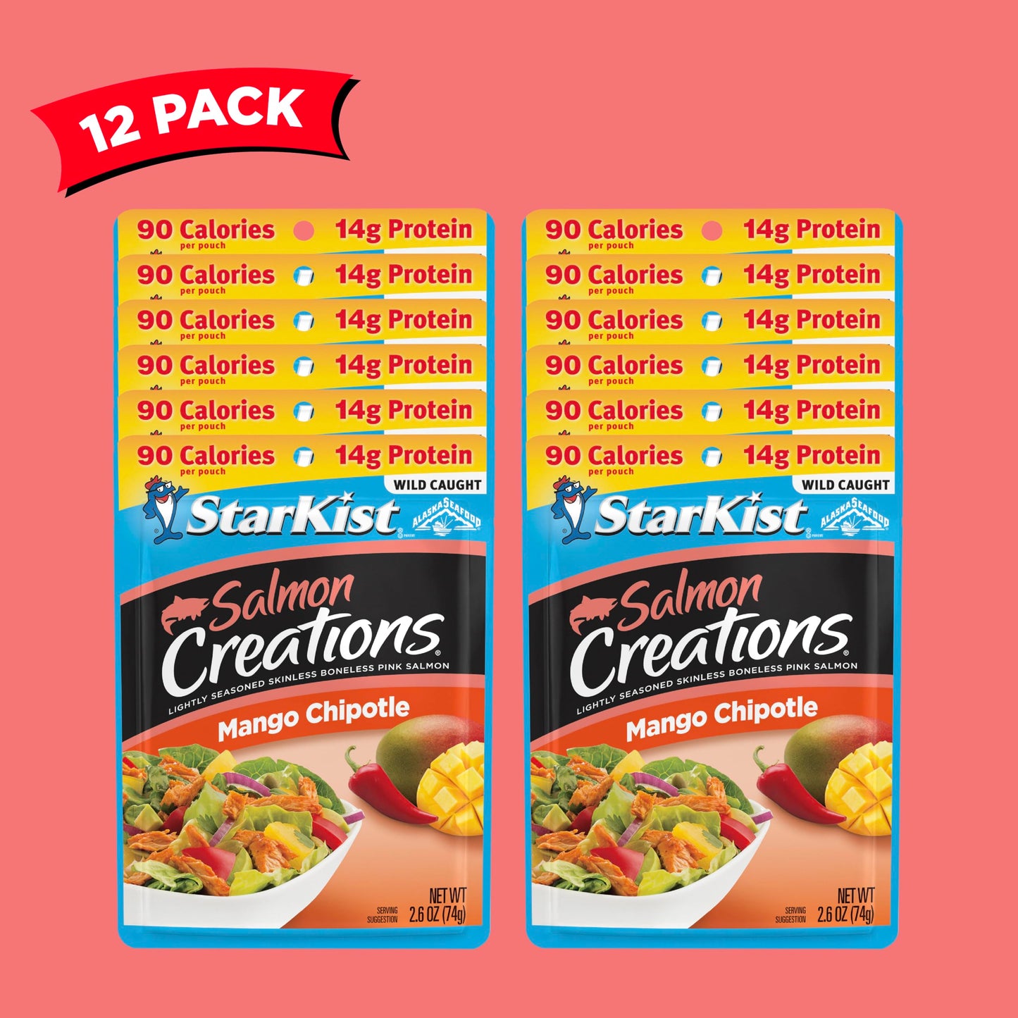 Starkist Salmon Creations Mango Chipotle - 2.6 Oz Pouch (Packaging May Vary) (Pack Of 12)