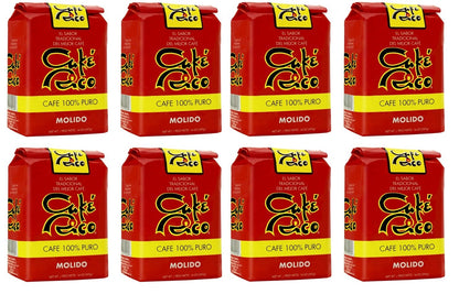 Cafe Rico Ground Regular Puerto Rican Coffee, 14 Ounce Bag (8 Bags)