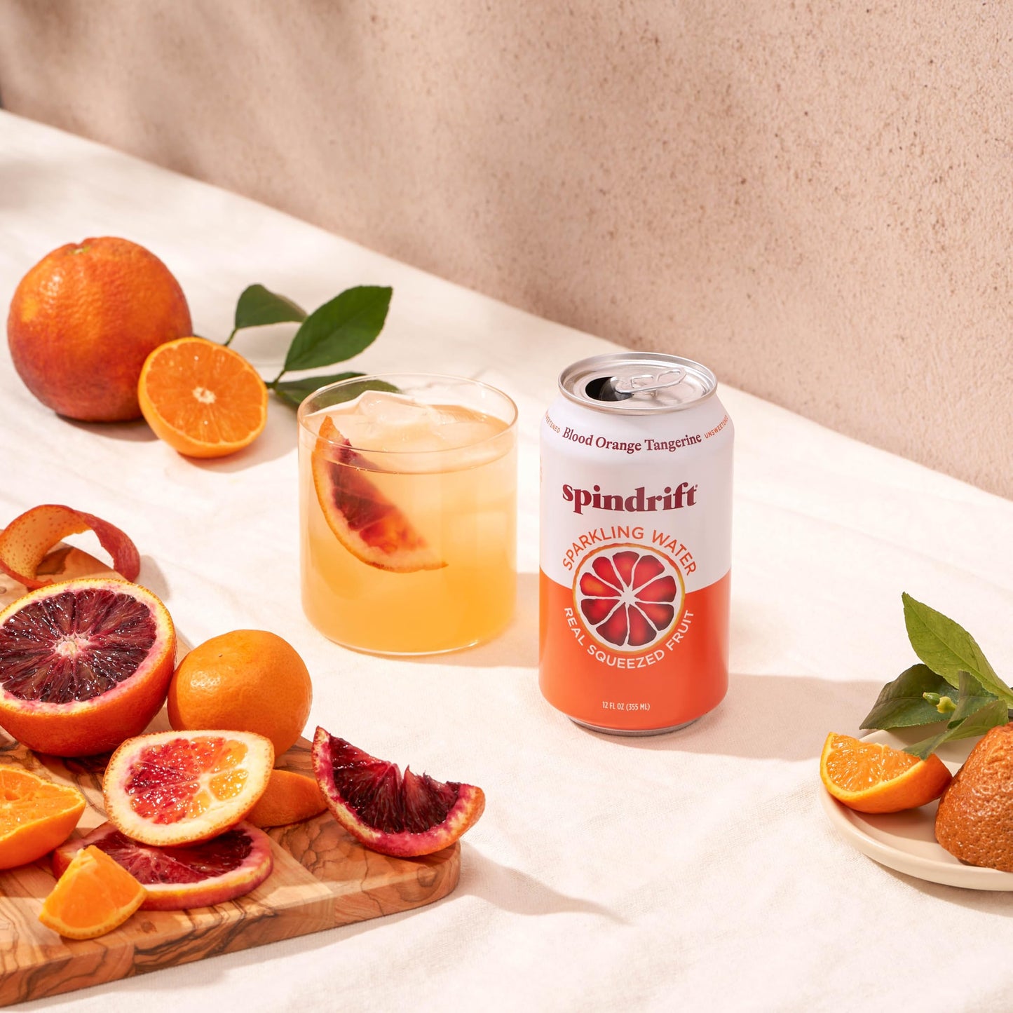 Spindrift Sparkling Water, Blood Orange Tangerine Flavored, Made with Real Squeezed Fruit, 12 Fl Oz Cans, Pack of 24 (Only 12 Ca