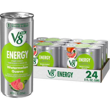 V8 Energy Watermelon Guava Energy Drink, Pack of 24 (8 Fl Oz), Model 200000029230