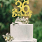36 Birthday Cake Toppers-Gold Glitter, 36th Cake Topper for Men,36 Cake Topper For Women, 36th birthday decorations,36th Birthda