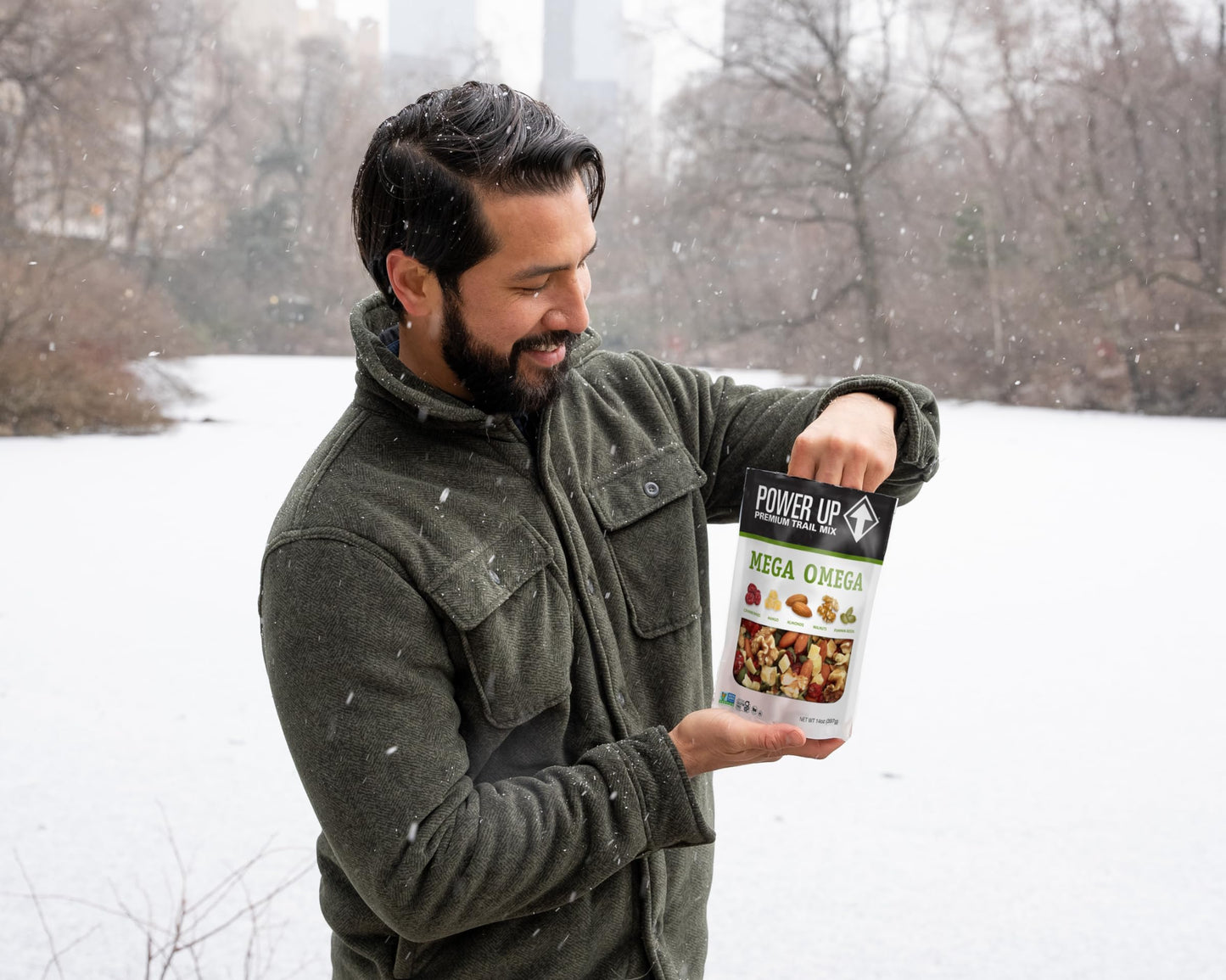 Power Up Premium Trail Mix - Mega Omega Trail Mix 14Oz, Gluten Free, Vegan, Non-Gmo