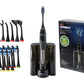 Pursonic S520 Rechargeable Sonic Toothbrush- Includes 20 Accessories: 12 Brush Heads & More, Black