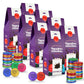 Zion Judaica Ltd Kosher Hanukkah Gelt Premium Belgian Chocolate Coins, Nut-free, 60 Large Coins, 8 Pack (Multicolor)