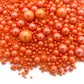 Weraru Edible Orange Pearl Sugar Sprinkles Candy Mixing Size Baking Edible Cake Decorations Cupcake Toppers Cookie Decorating Ce
