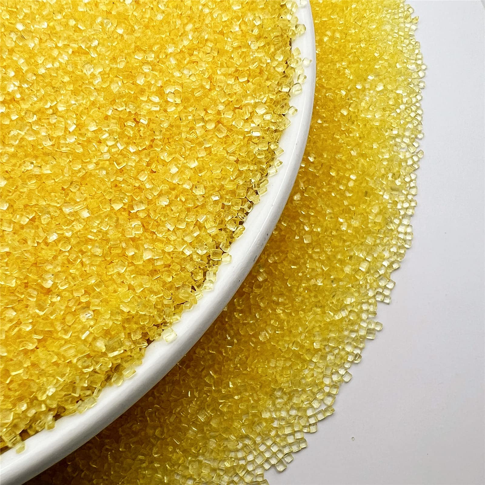 SE Si&Moos Yellow Sanding Sugar Yellow Edible Sparkling Sprinkles Sanding Sugar Crystals for Cookie Decorating Edible Glitter Ri