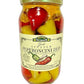 Greek Stuffed Peperoncini Duo - Greek Green And Red Peperoncini Stuffed With Cream Cheese And Feta 32.80Oz