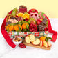 A Gift Inside Holiday Chocolate, Nuts & Fresh Fruit Gift Basket - 1 Count (Pack of 1) - Perfect Gourmet Gift for Any Occasion