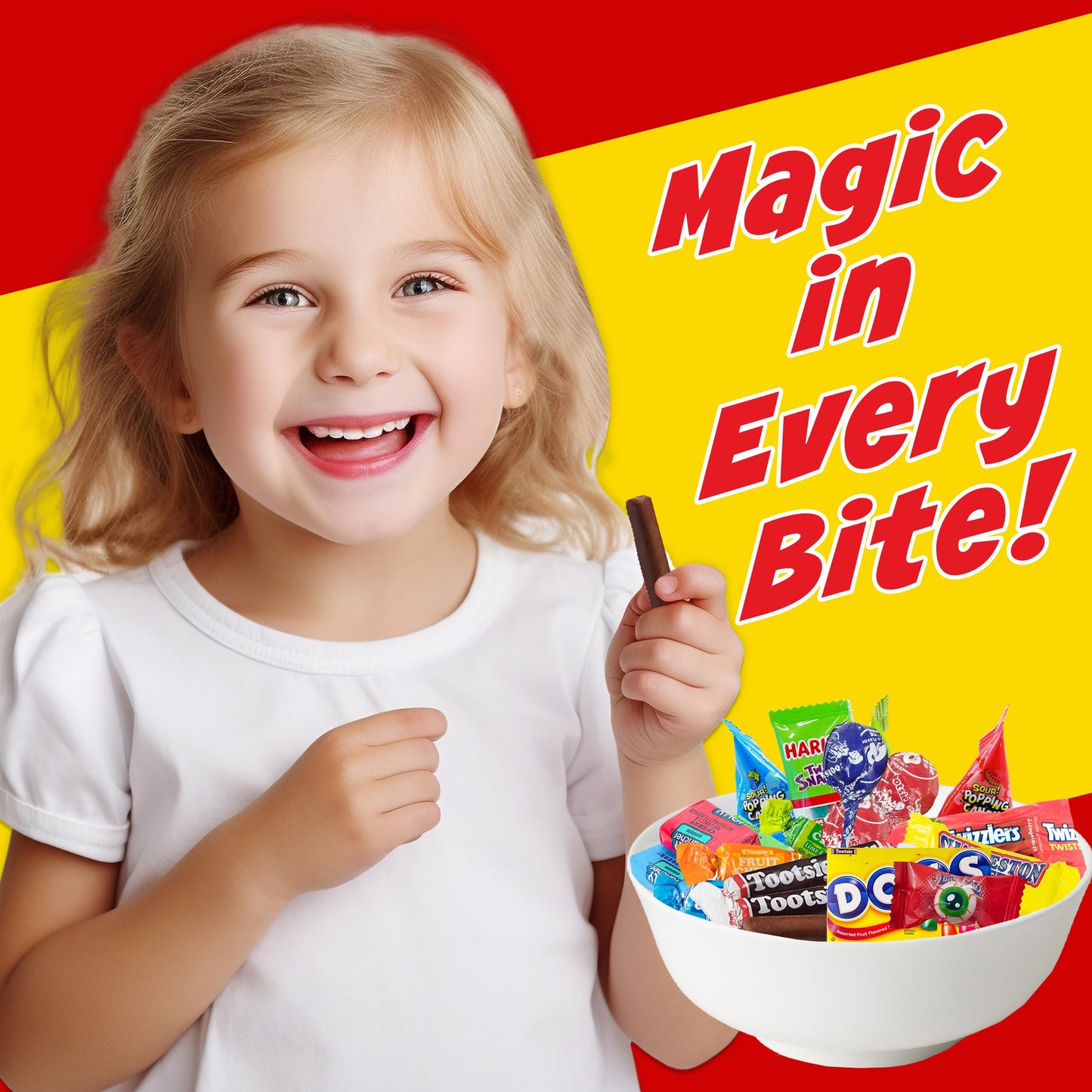 Bulk Candy Assortment Mix  Includes Assorted Individually Wrapped Kids Canndy Variety  Fruit Snacks  Gummy Snakes  Popping Candy and More  Birthday Party Favor Kit Goodie Bag