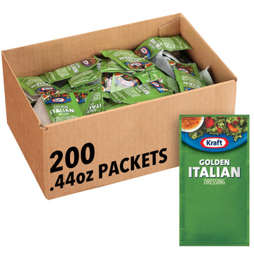 Kraft Golden Italian Salad Dressing Single Serve Packet (0.44 Oz Packets, Pack Of 200)