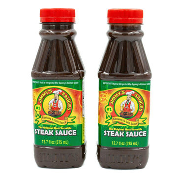 Jimmys Steak Sauce, Versatile Cooking & Grill Sauce, Meat Marinade, Bbq Sauce, Dipping Sauce & More (12.7Oz 2 Pack) - Tomato Bas
