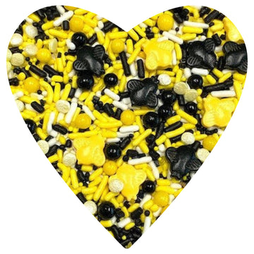 COOL MOM SPRINKLES Bumble Bee Sprinkles (4 oz.) - Summer Themed Birthday Sprinkles for Decorating Cakes, Cupcakes, Cookies & Des