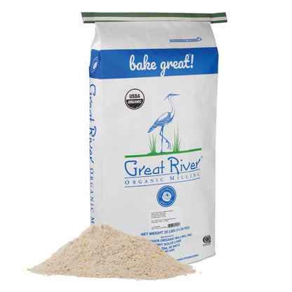 Great River Milling Organic 7 Grain Blend Bread Flour Unbromated & Unbleached Flour Non-GMO, Kosher Stone Ground Flour for Bakin
