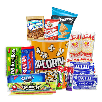 Beyond The Box Movie Night Gift Basket - Full Size Snacks & Candy Care Package for Kids & Family, 24.99 x 18.9 x 32.1 cm