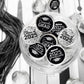 Black And Silver Graduation Party Stickers For Kisses Candy, Chocolate Drops, 2025 Grad Party Favors - 180 Count