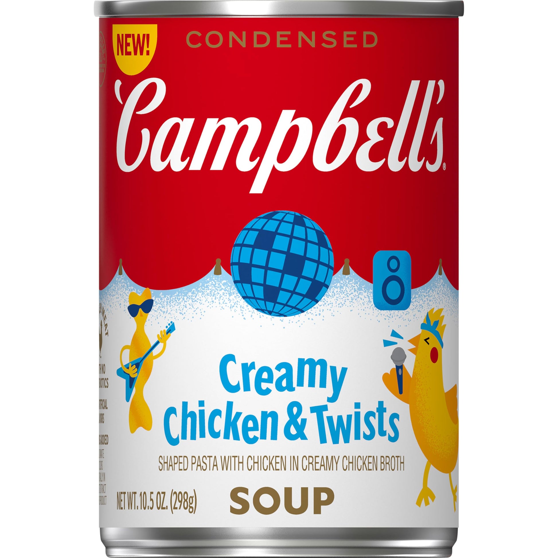 Campbells Condensed Kids Creamy Chicken and Twists Soup, 10.5 oz Can