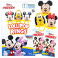 Disney Junior Lollipop Rings, Mickey Mouse, Minnie, And Pluto, Individually Wrapped For Birthday Party Favors, 18 Count