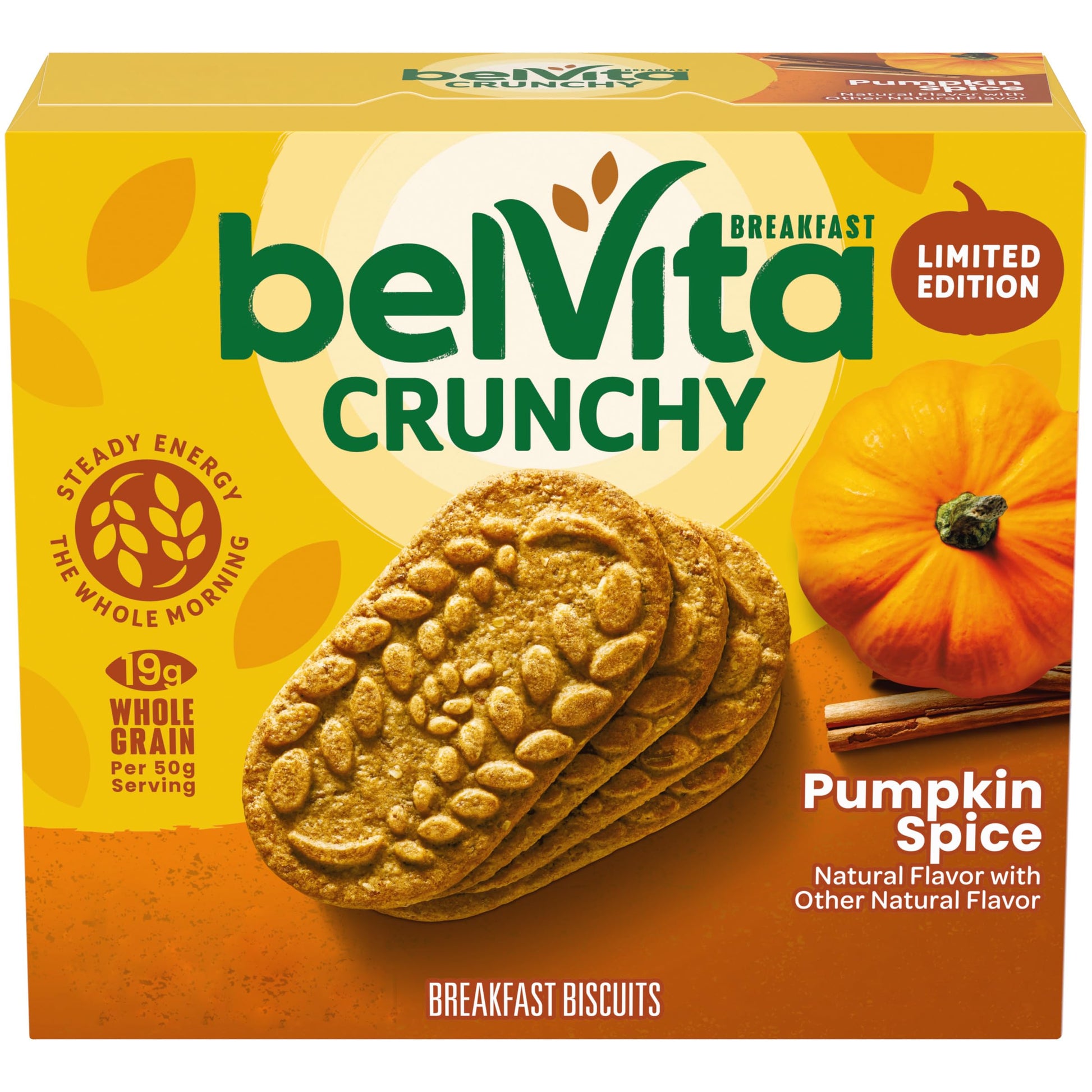 belVita Breakfast Bars Biscuits, Pumpkin Spice, 5 Packs (4 Biscuits Per Pack)