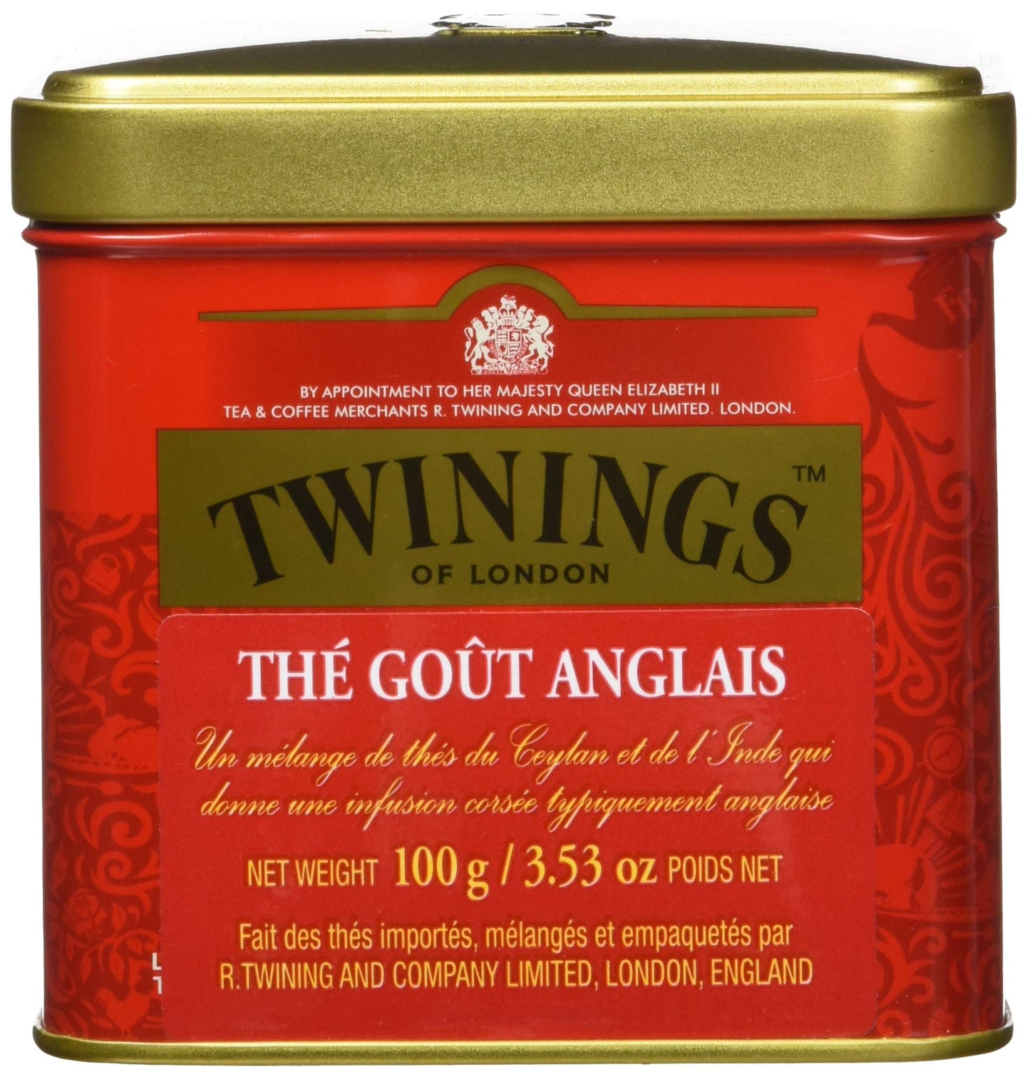 Twinings English Breakfast Loose Tea, Robust Black Tea Leaves, 3.53 Ounce Tin, Caffeinated, Smooth Flavor, Pack of 1