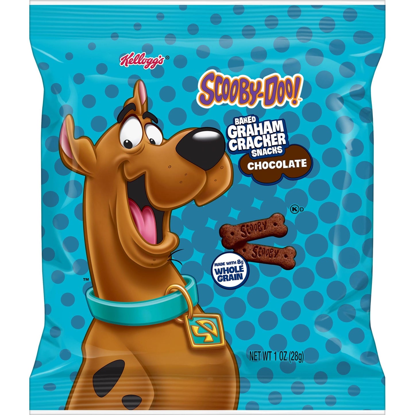 Kellogg s SCOOBY-DOO! Baked Graham Cracker Snacks, Lunch Snacks, Chocolate (40 Pouches)