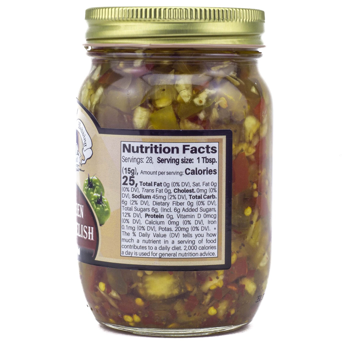 Amish Wedding Hot Green Tomato Relish 15 Ounces (Pack Of 2)