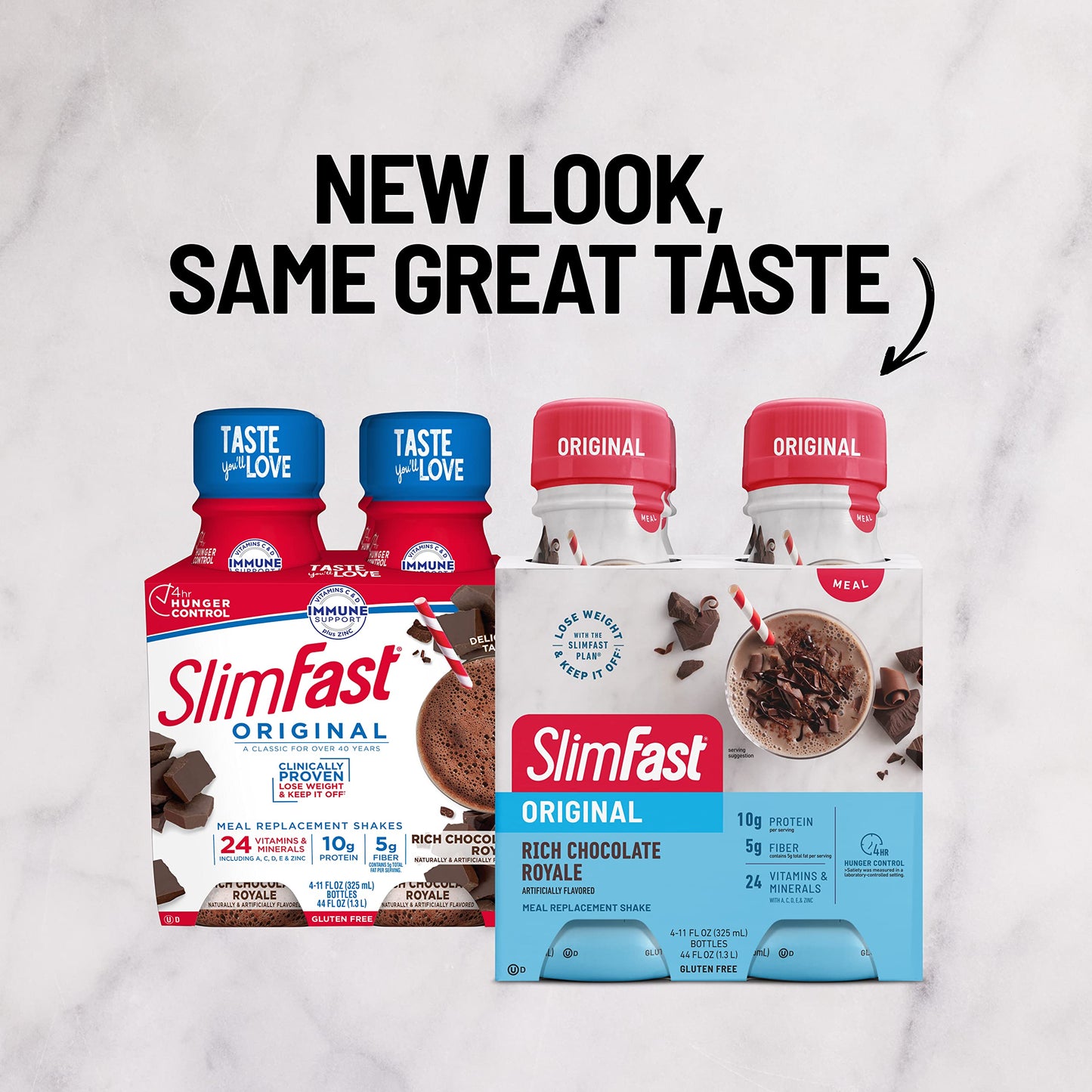 SlimFast Meal Replacement Shake, Original Rich Chocolate Royale, 10g of Ready to Drink Protein for Weight Loss, 11 Fl. Oz Bottle