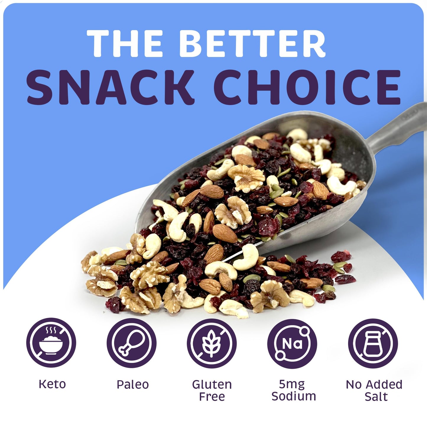 Superior Nut Chicago Heart Healthy Mix - Trail Mix Nuts - Nut Mix w/ Cashews, Almonds, Walnuts, Dried Cranberries & Raisins - Ri