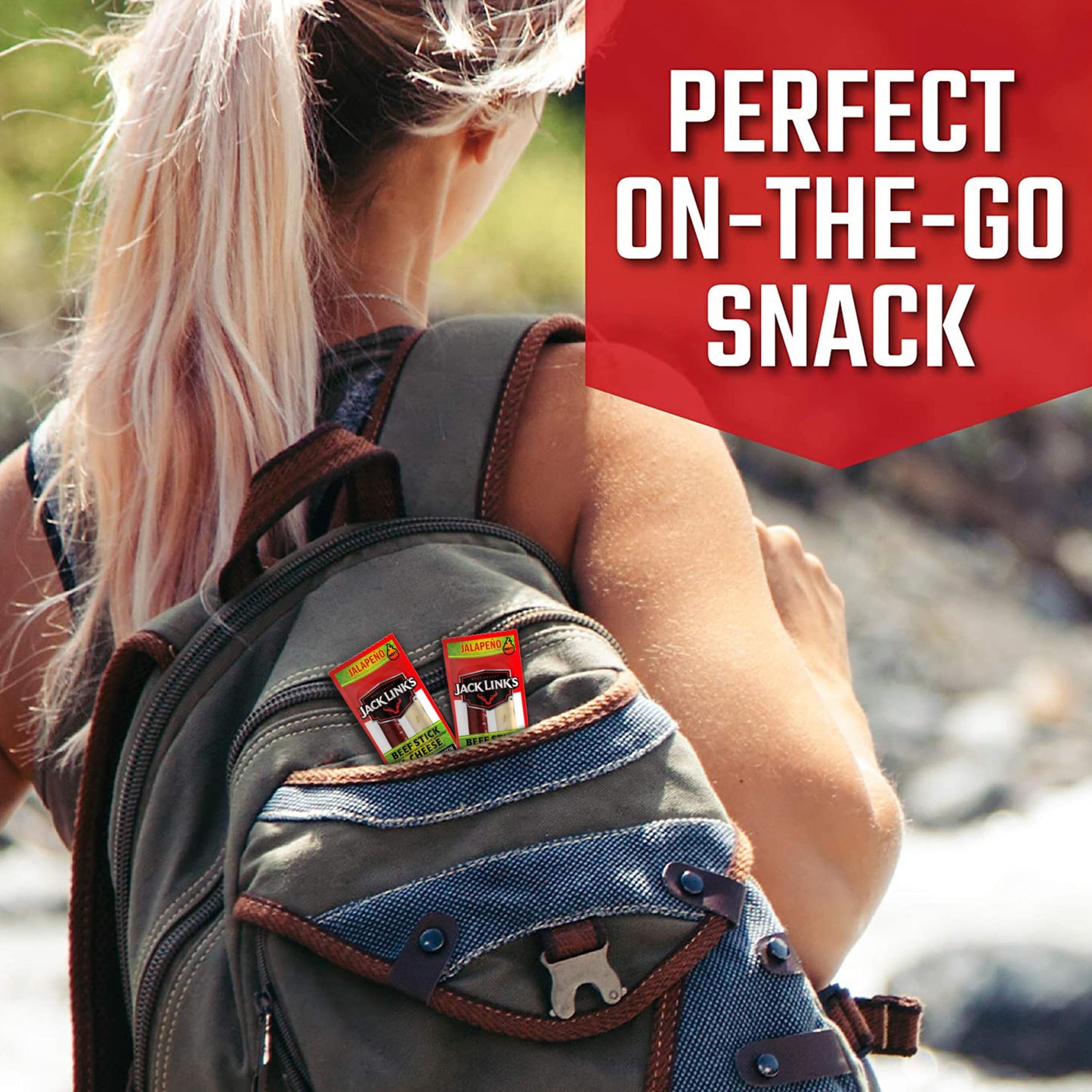 Jack Links Jalapeno Beef & Cheese Combo, Spicy Snack Pack - 100% Beef Stick and Cheese Stick Made with Real Wisconsin Cheese - 8