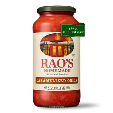 Raos Homemade Caramelized Onion Sauce  24 oz  Caramelized Onion and Tomato  All Purpose  Keto Friendly Pasta Sauce  enhanced Quality Tomatoes from Italy