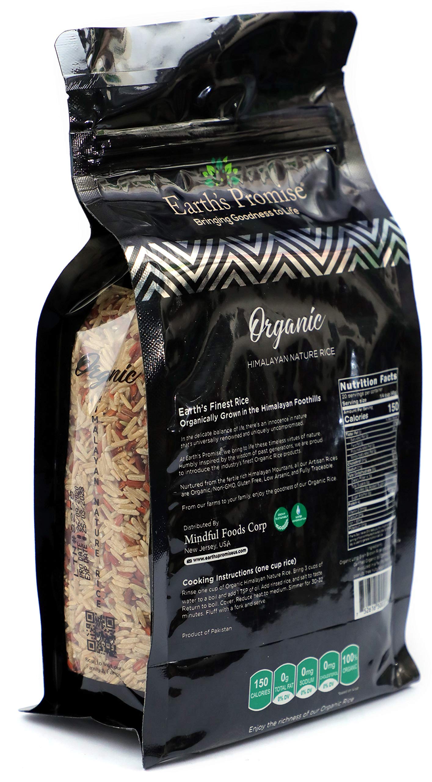 Earths Promise - Organic Red Rice & Brown Rice 32 oz (1-Pack) - Organic, Non-GMO, Low-Glycemic Index, Gluten Free, Allergen Fre