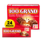 100 Grand Crispy Milk Chocolate With Caramel, Share Size Individually Wrapped Candy Bars, 2.2 Oz Each, Bulk 24 Count Box