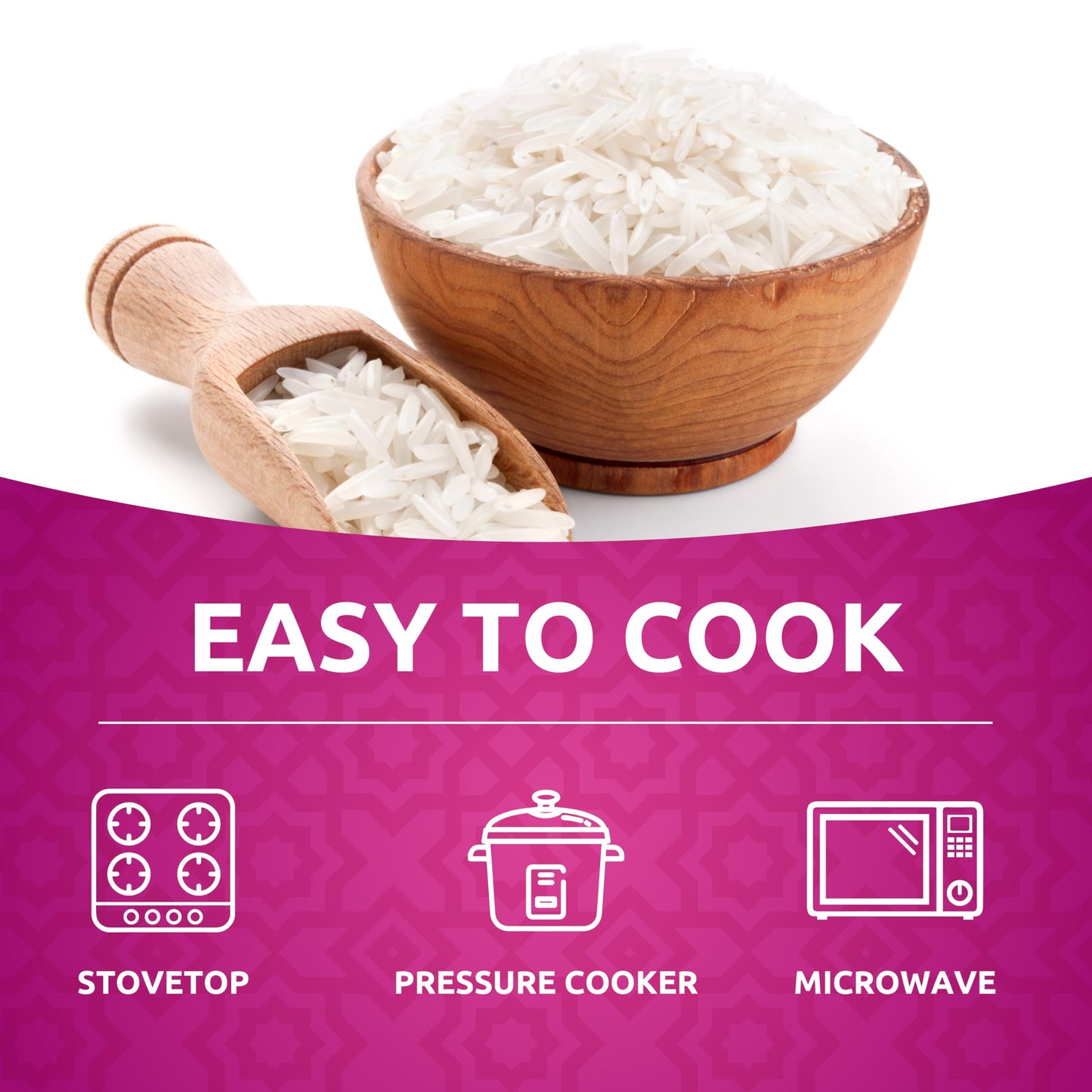 Khazana Authentic Smoked Basmati Rice - Aromatic, Non-GMO, Gluten Free - 2 lb Resealable Bag