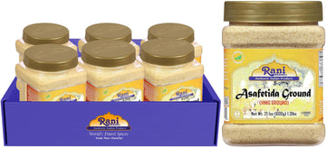 Rani Asafetida (Hing) Ground 21oz (600g) 1.3lbs PET Jar, Pack of 6 ~ All Natural | Salt Free | Vegan | Non-GMO | Asafoetida Indi
