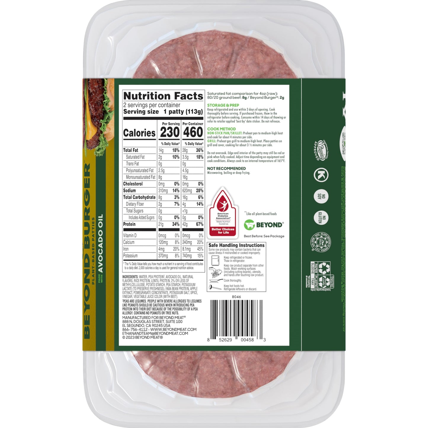 Beyond Meat, Plant-Based Patties, 8 Ounce