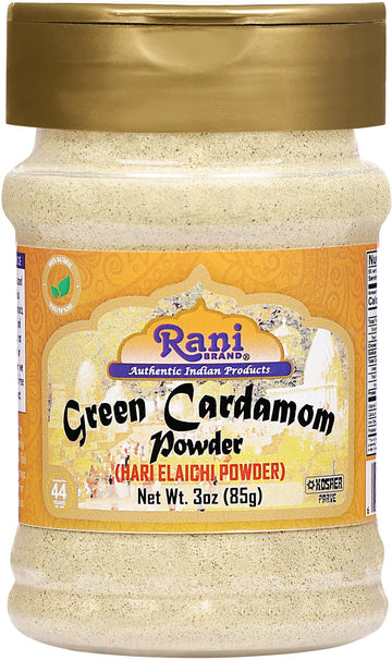 Rani Green Cardamom Pods Powder, Ground With Green Husks (Hari Elachi) 3Oz (85G) Pet Jar ~ All Natural | Vegan | Gluten Friendly