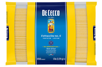 De Cecco Semolina Pasta, Fettuccine No.6, 5 Pound