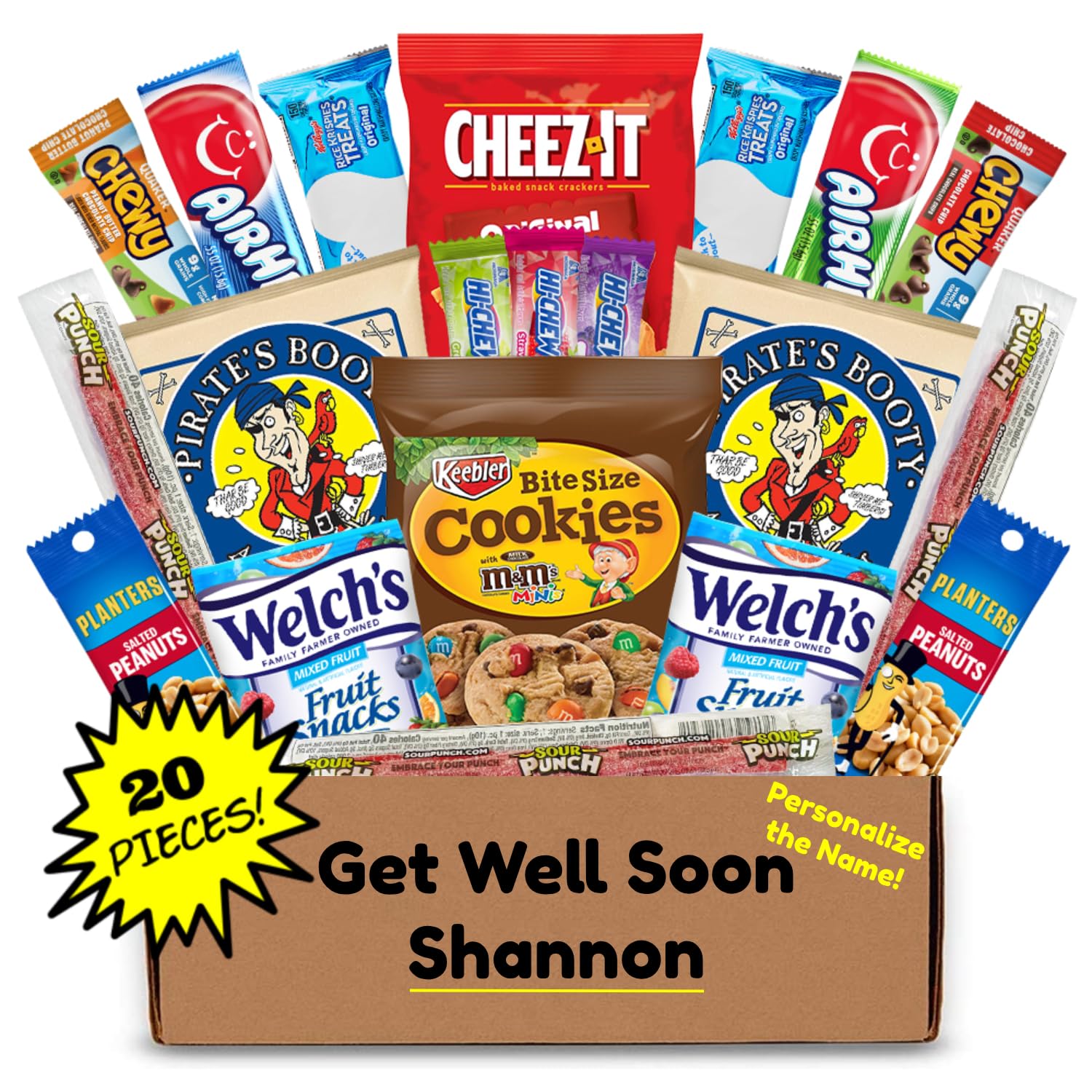 Hangry Kits Get Well Soon Gifts For Men, Boys, Women & Girls - Send A Get Well Soon Gift Basket, Sick Care Package To An Unwell 