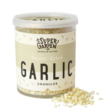 Super Garden Freeze Dried Garlic Granules | 100% Natural, No Artificial Additives Or Preservatives | Perfect Freeze Dried Granul