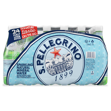 San Pellegrino Sparkling Natural Mineral Water, 25.3-ounce glass bottles (Pack of 12)