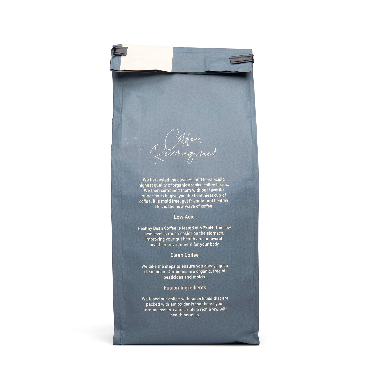 Healthy Bean Coffee - Organic Low Acid Coffee Ground, Superfood Infused Healthy Coffee, Clean Coffee Organic - Usda Organic Grou