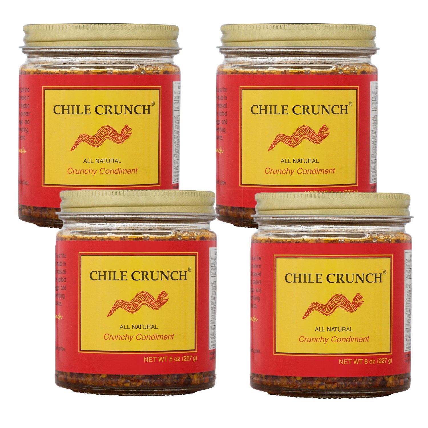 Chile Crunch - A Crunchy All Natural Spicy Condiment (Original) - 4 Pack