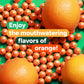Crafty Confections Shimmer Gumballs - 3 Pack, 3.5 oz Orange Bubble Gum, Nostalgic Candy for Parties & Easter, 16mm