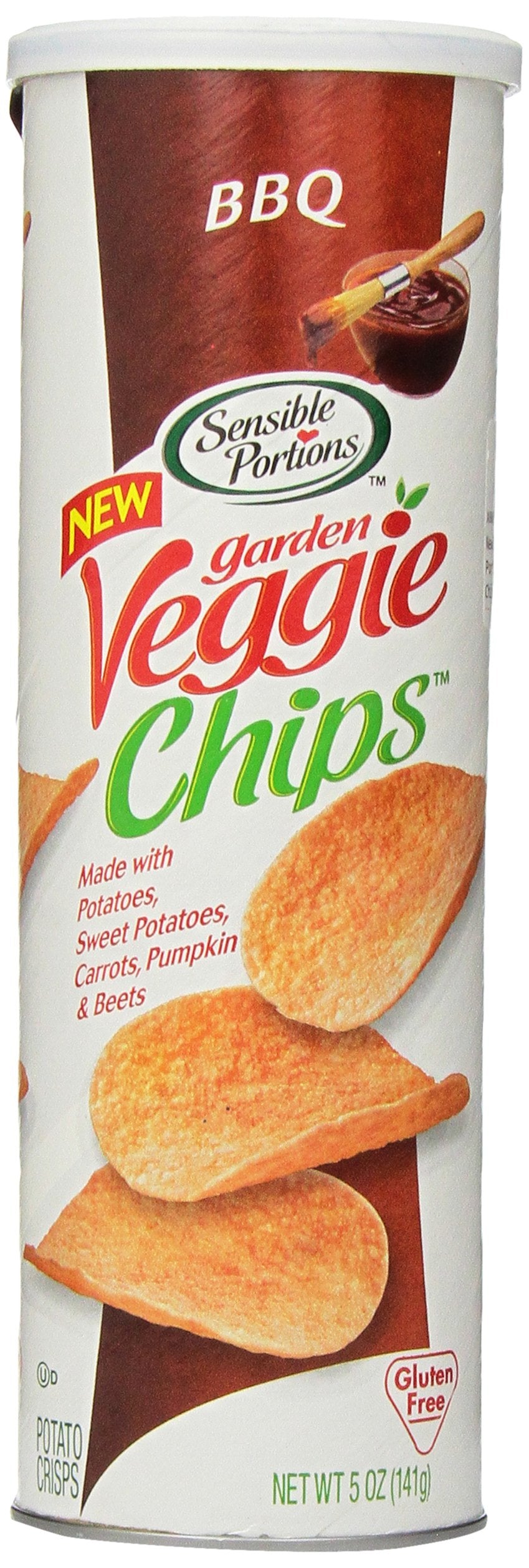 Sensible Portions Stacked Garden Veggie Chips, Bbq, 5 Oz