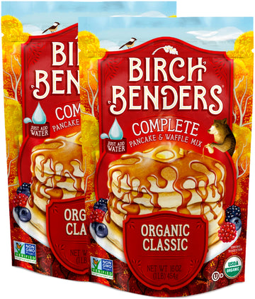 Birch Benders Organic Classic Pancake and Waffle Mix, 16 oz (Pack of 2)