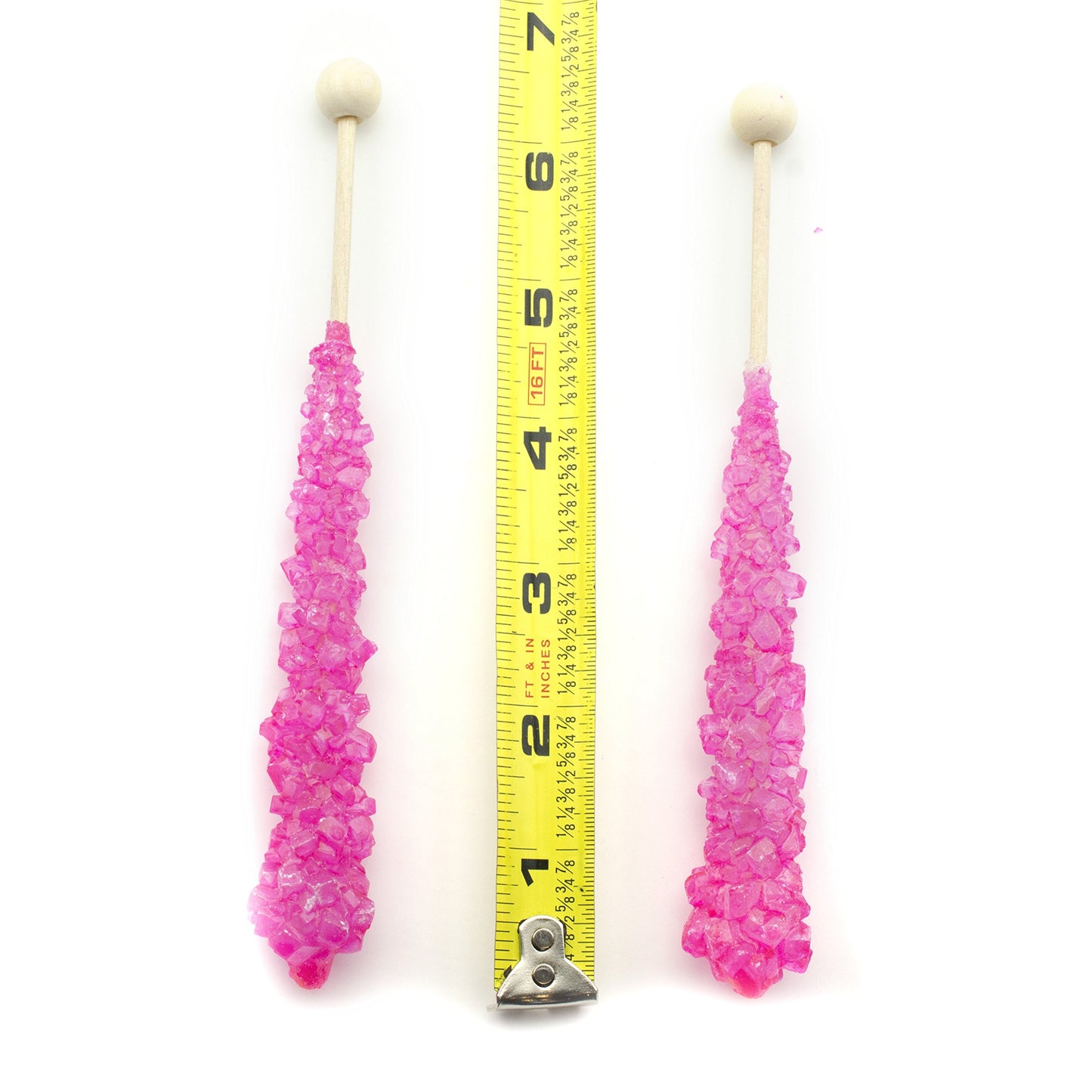 Boones Mill Rock Crystal Candy Sticks, Pink Cotton Candy, 36 Count