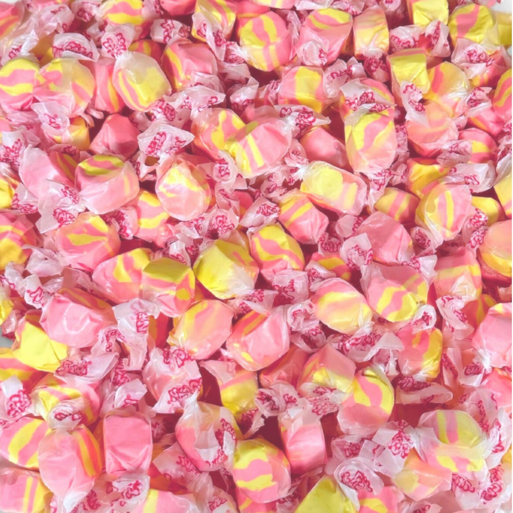 Premium Strawberry Banana Saltwater Taffy Chewy Candies Strawberry And Banana Flavors Bulk 1 Lb Bag 60+ Pieces Individually Wrap
