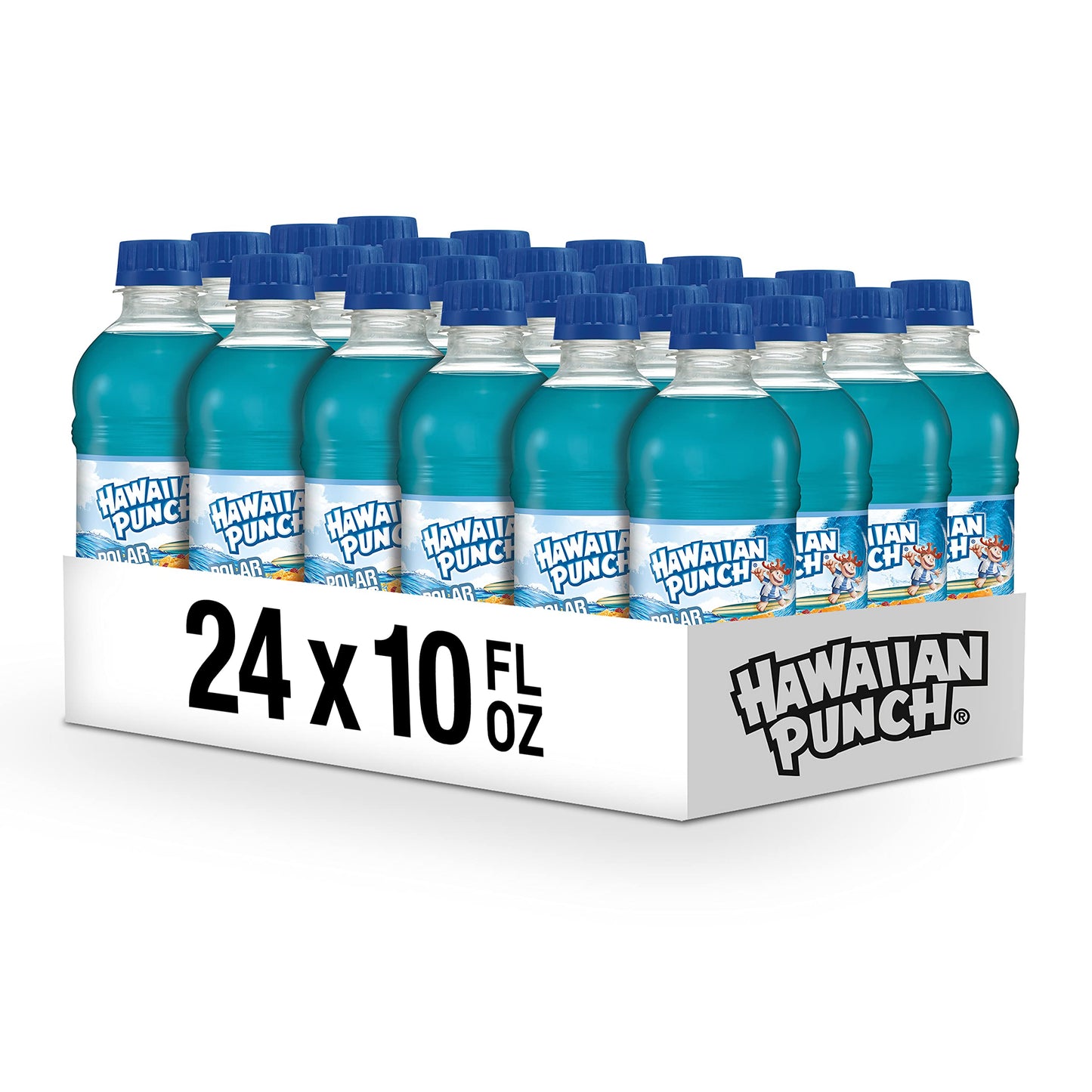 Hawaiian Punch Polar Blast Fruit Juice Drink, 10 Fl Oz Bottles, 24 Count (4 Packs Of 6), Ready-To-Drink, On-The-Go, Caffeine-Free, Carbonation-Free, Gluten-Free, Excellent Source Of Vitamin C